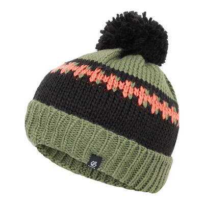Kinder/kinder boffin ii bobble muts (olivijn groen/zwart)