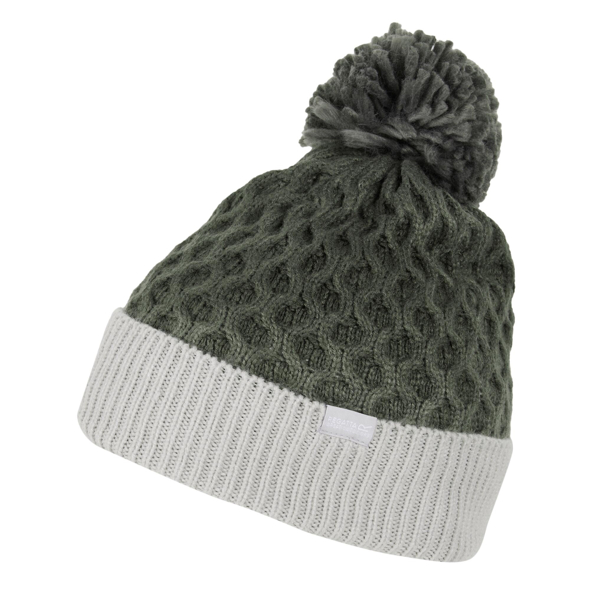 Regatta - Bonnet Motif/style Ombré Frosty Femme (kaki Foncé / Blanc Lunaire) - Bonnet - Marron|vert - Taille Unique - Decathlon
