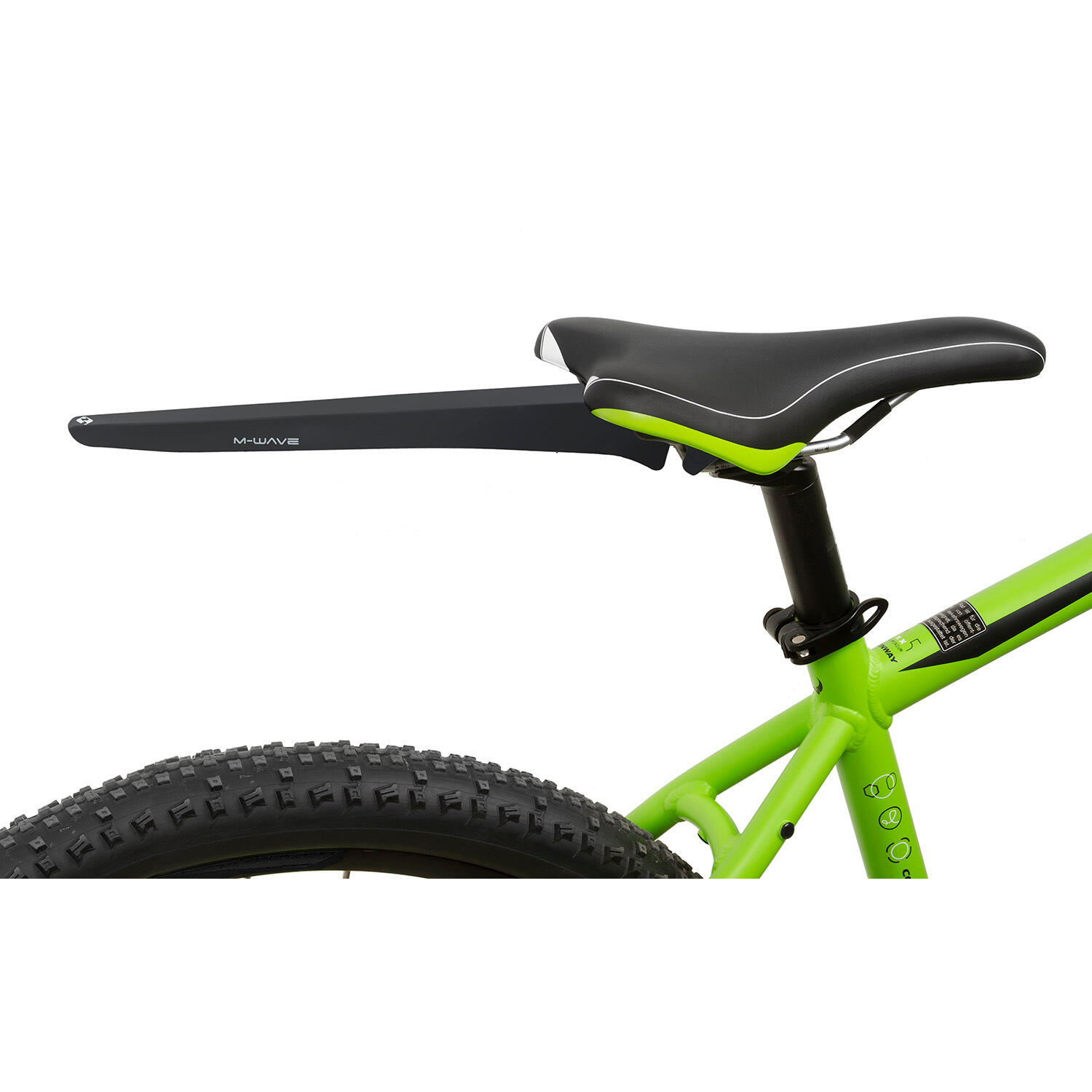 M-WAVE Mud Max Flex Universal Plastic Foldable Rear Clip-On Mudguard 2/4