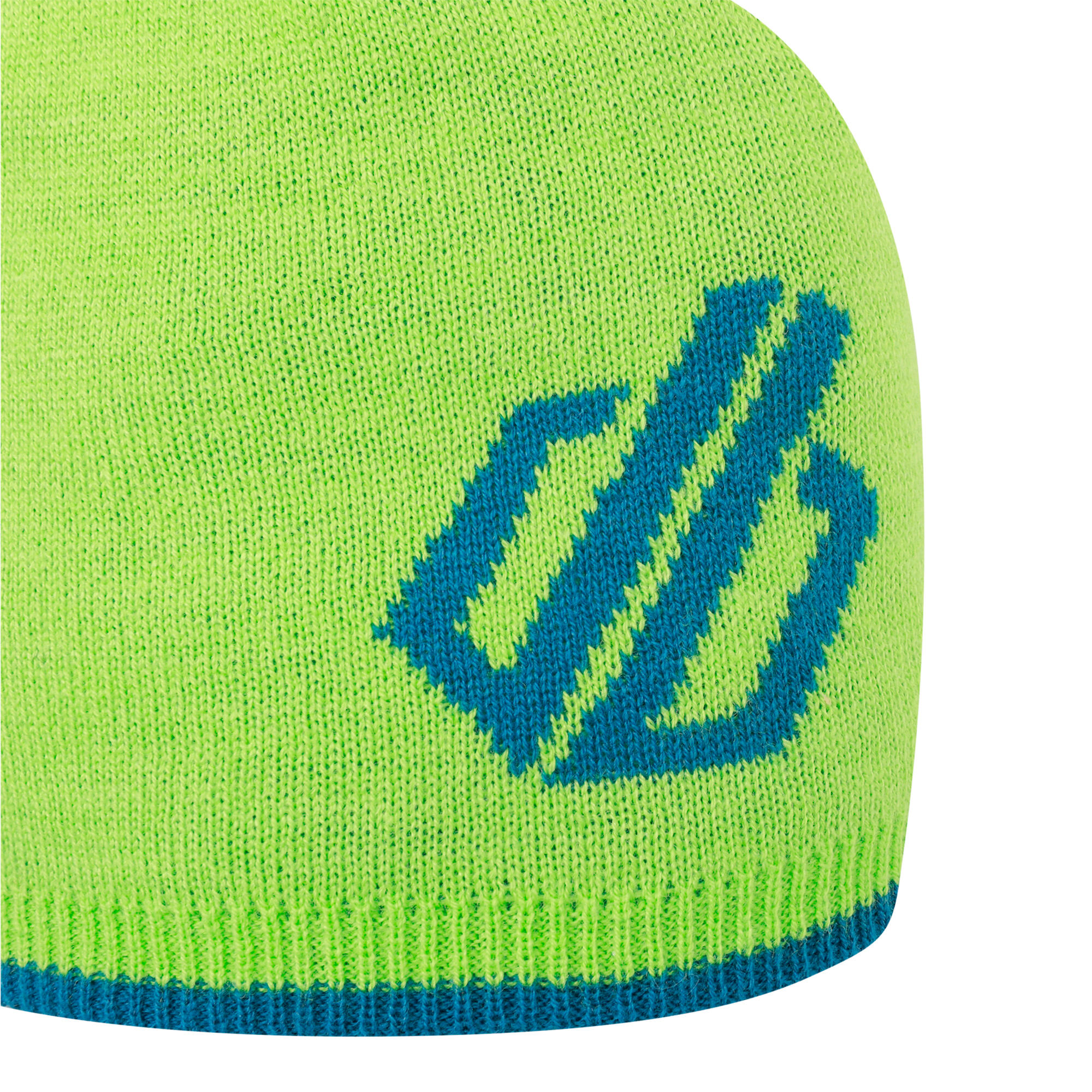 Frequent Beanie Mütze Kinder Hellgrün/Eisvogel-Blau 3/4
