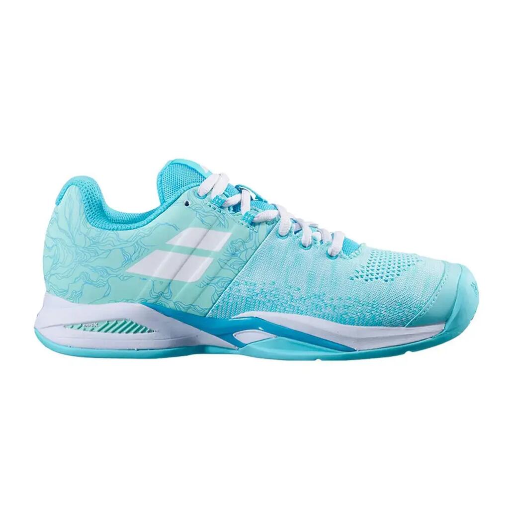 Women's Turquoise Babolat Propulse Blast Clay 31s227514079 Padel Shoes