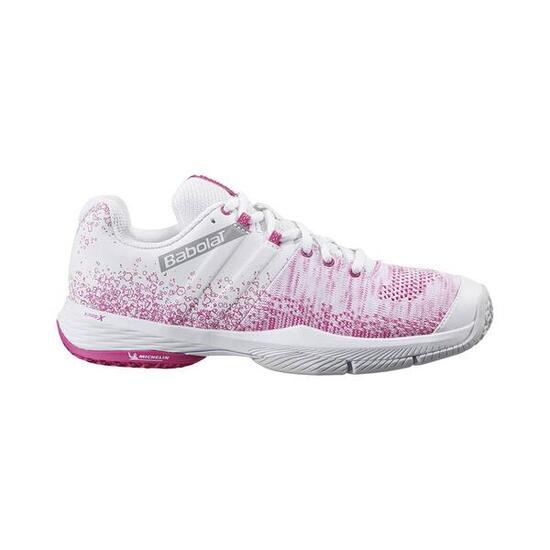 Chaussures Femme Babolat Sensa 31s21757 1050 Blanc Et Rose