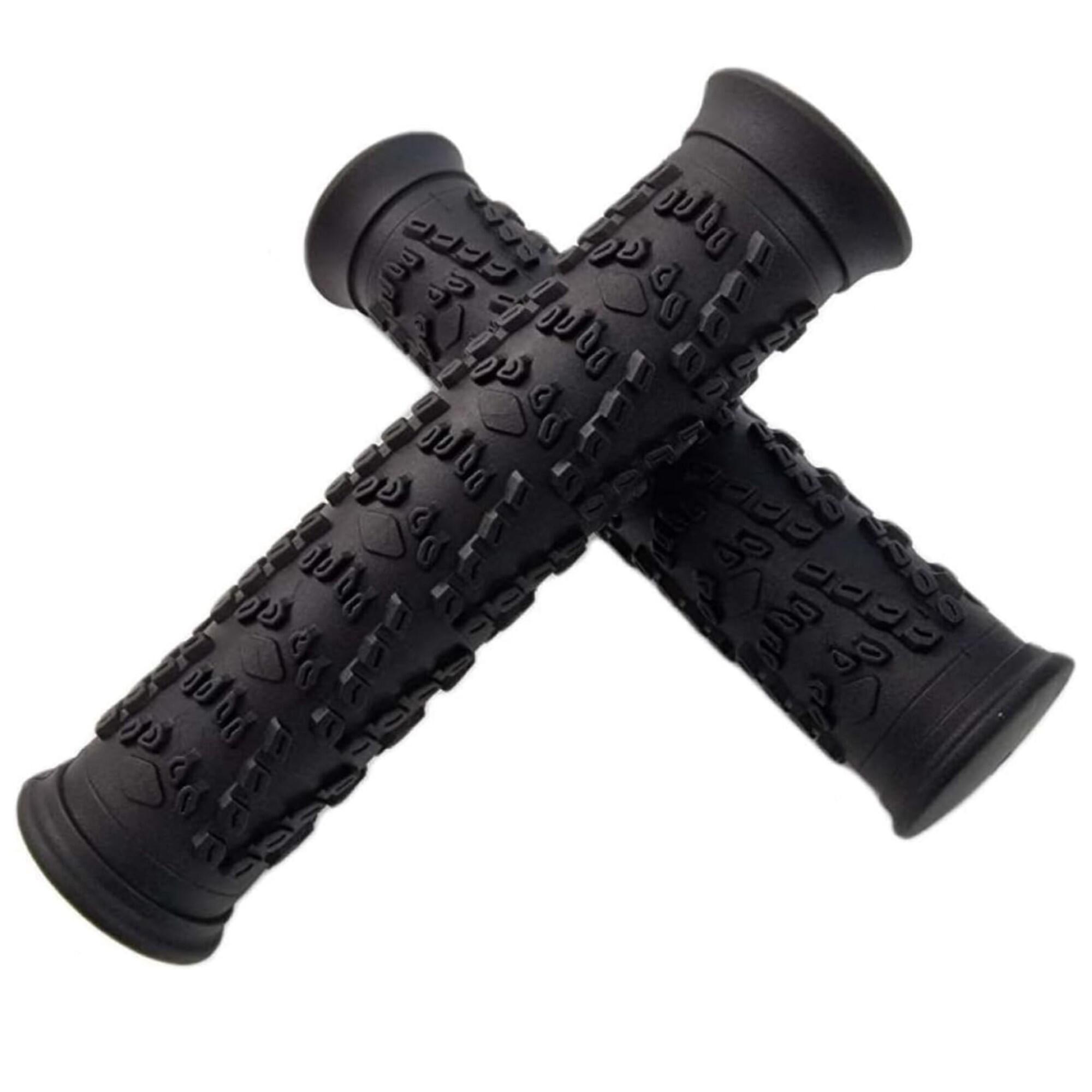 M-WAVE CT 125mm High Quality Rubber Non-Slip MTB/BMX Bike Handlebar Grips Black