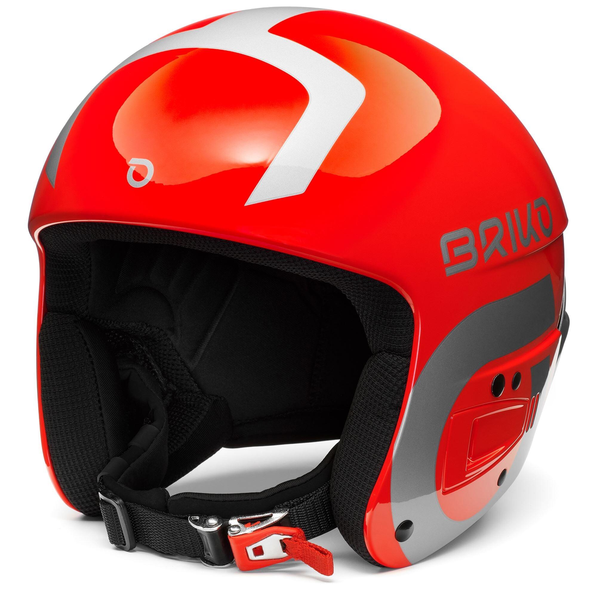 BRIKO briko casco rosso da uomo e donna in materiale sintetico per sport invernali