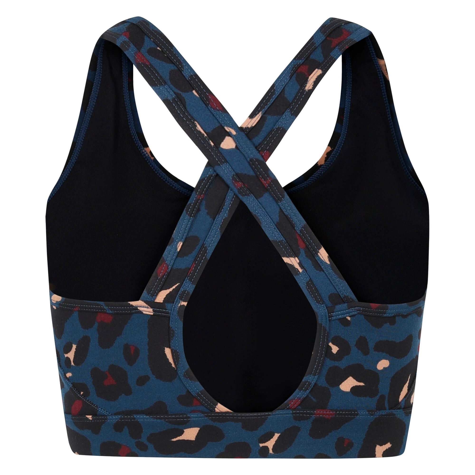Womens/Ladies Swift II Animal Print Sports Bra (Moonlight Denim) 2/5