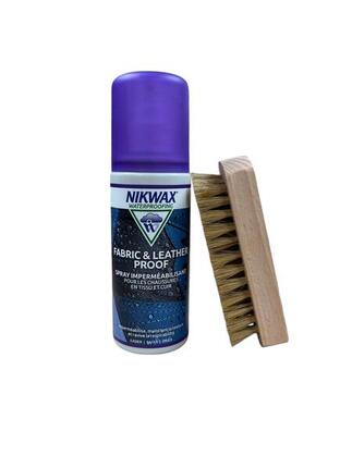 Imperméabilisant chaussures tissu et cuir spray + brosse