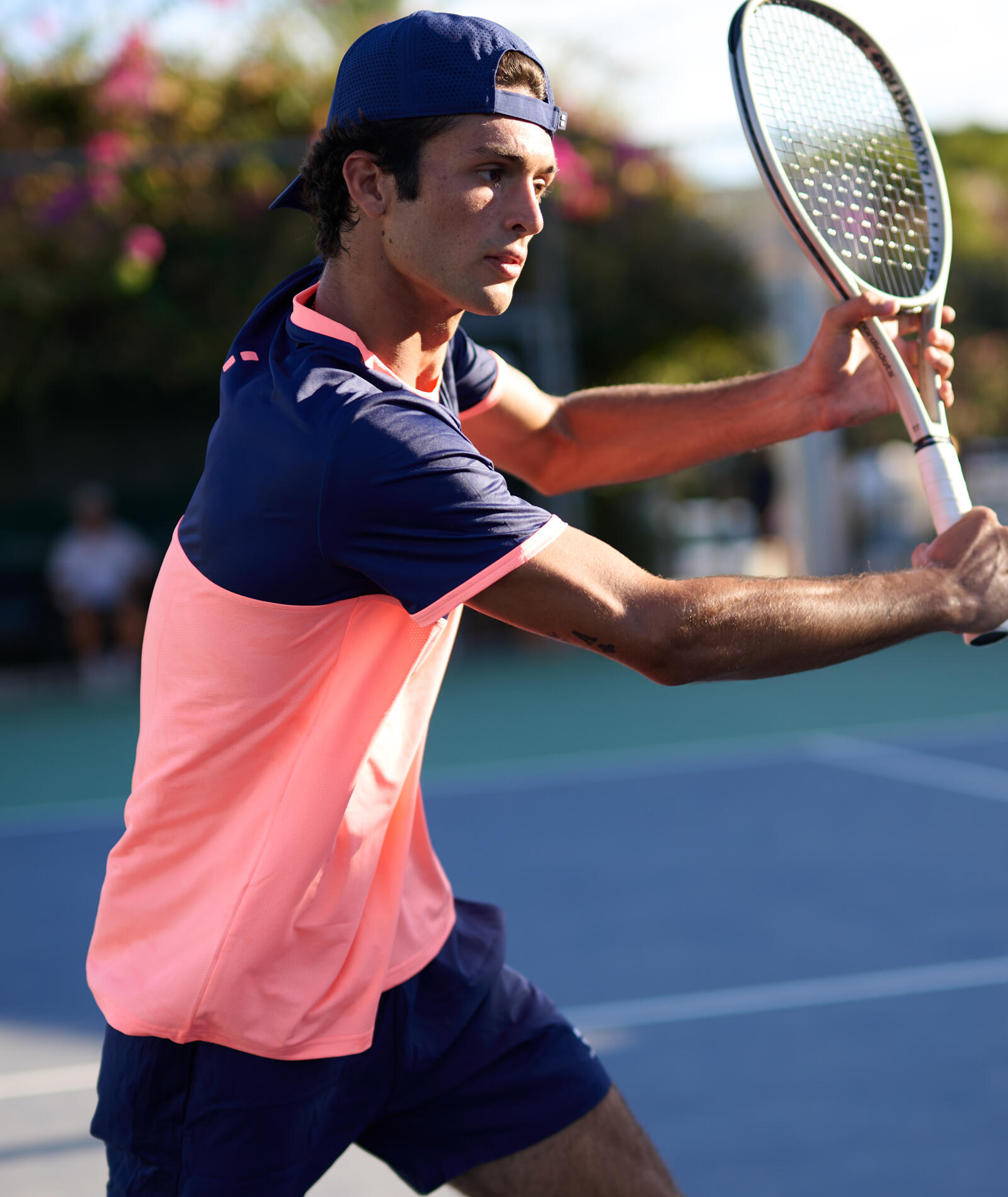 NORDICDOTS Men's Performance Tee Tennis/Padel Melon/Navy