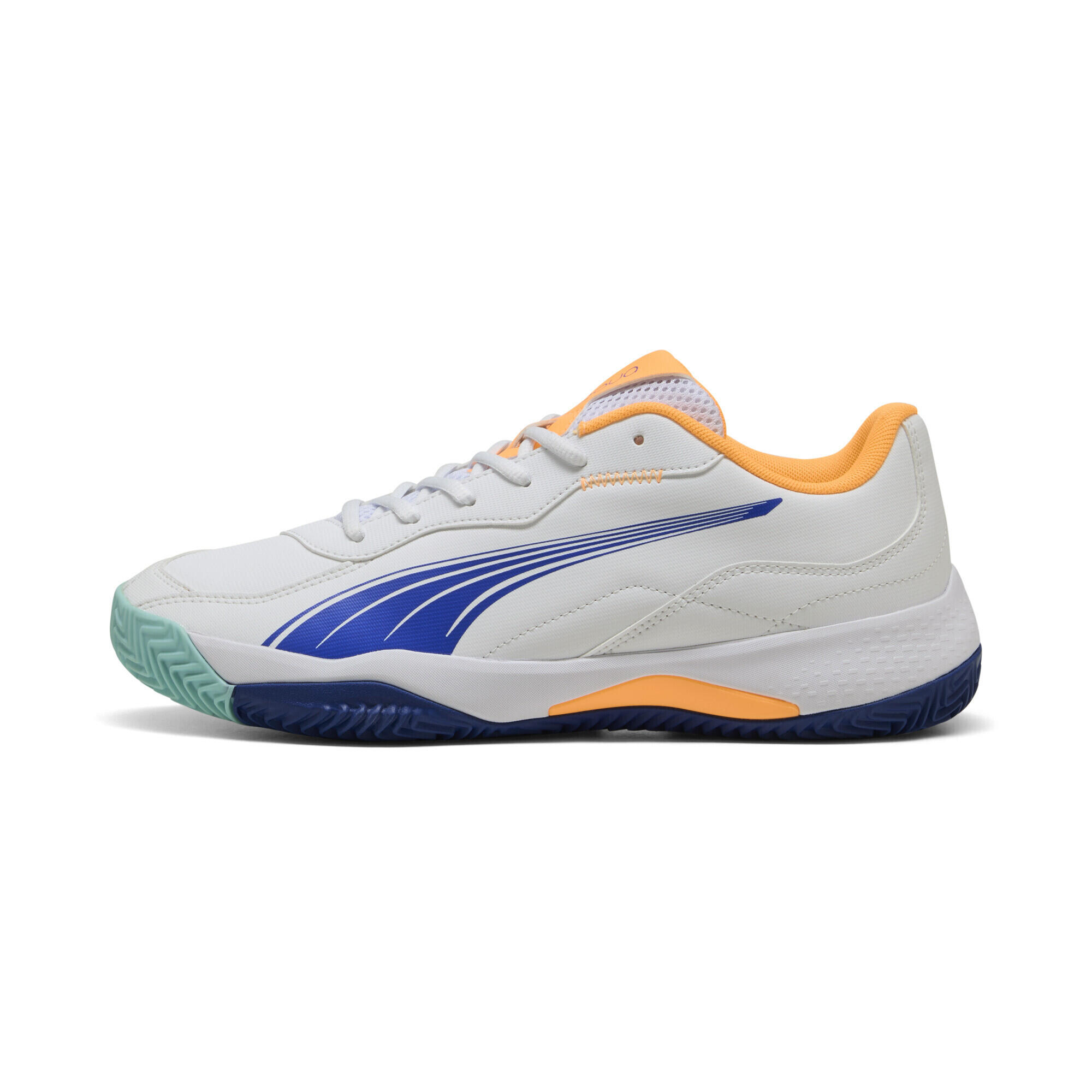 Chaussures de padel NOVA Smash PUMA White Vivid Blue Heat Fire Black Orange 5/7