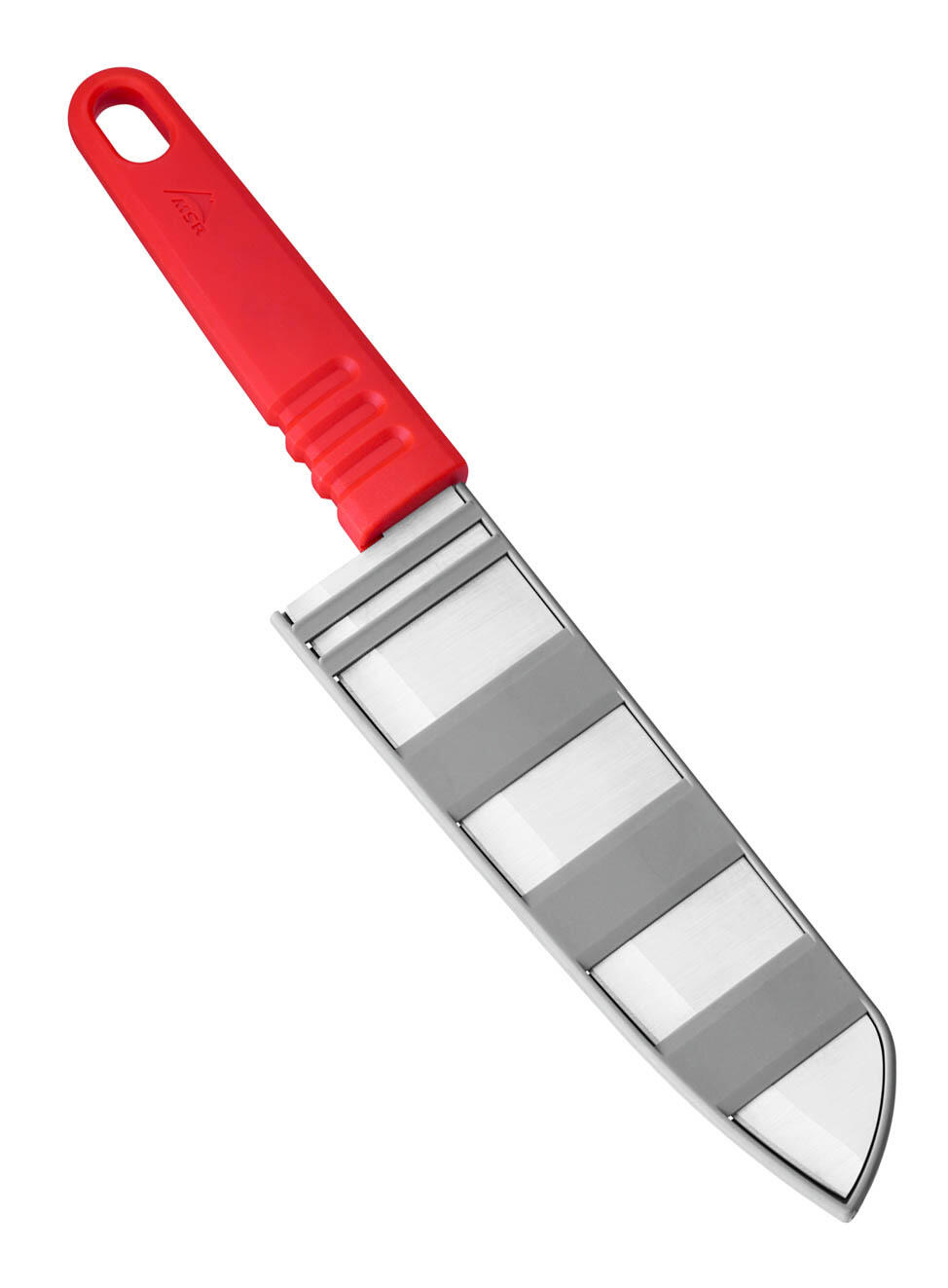 Couteau de chef MSR Alpine rouge lame inox 420J2 16,5–29 cm léger 99 g étui 1/4