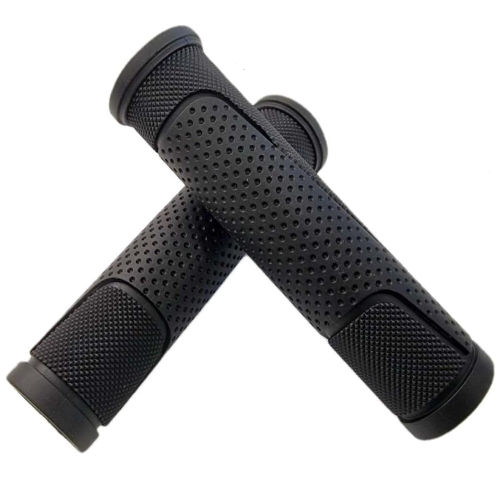 M WAVE 125mm High Quality Rubber Non Slip MTB BMX Grips Black