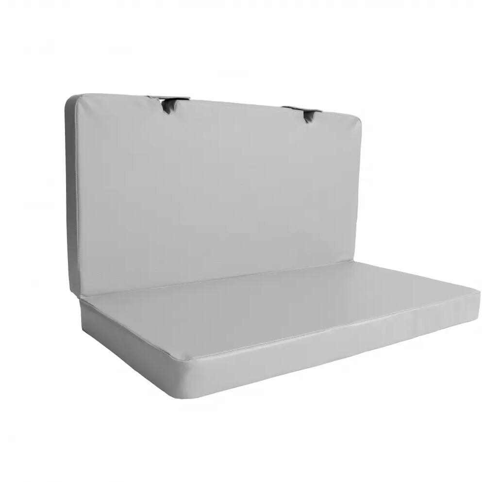 Гимнастически мат 100 x 100 x 8 cm двусекционен с отвори за стойки Gamma Сив