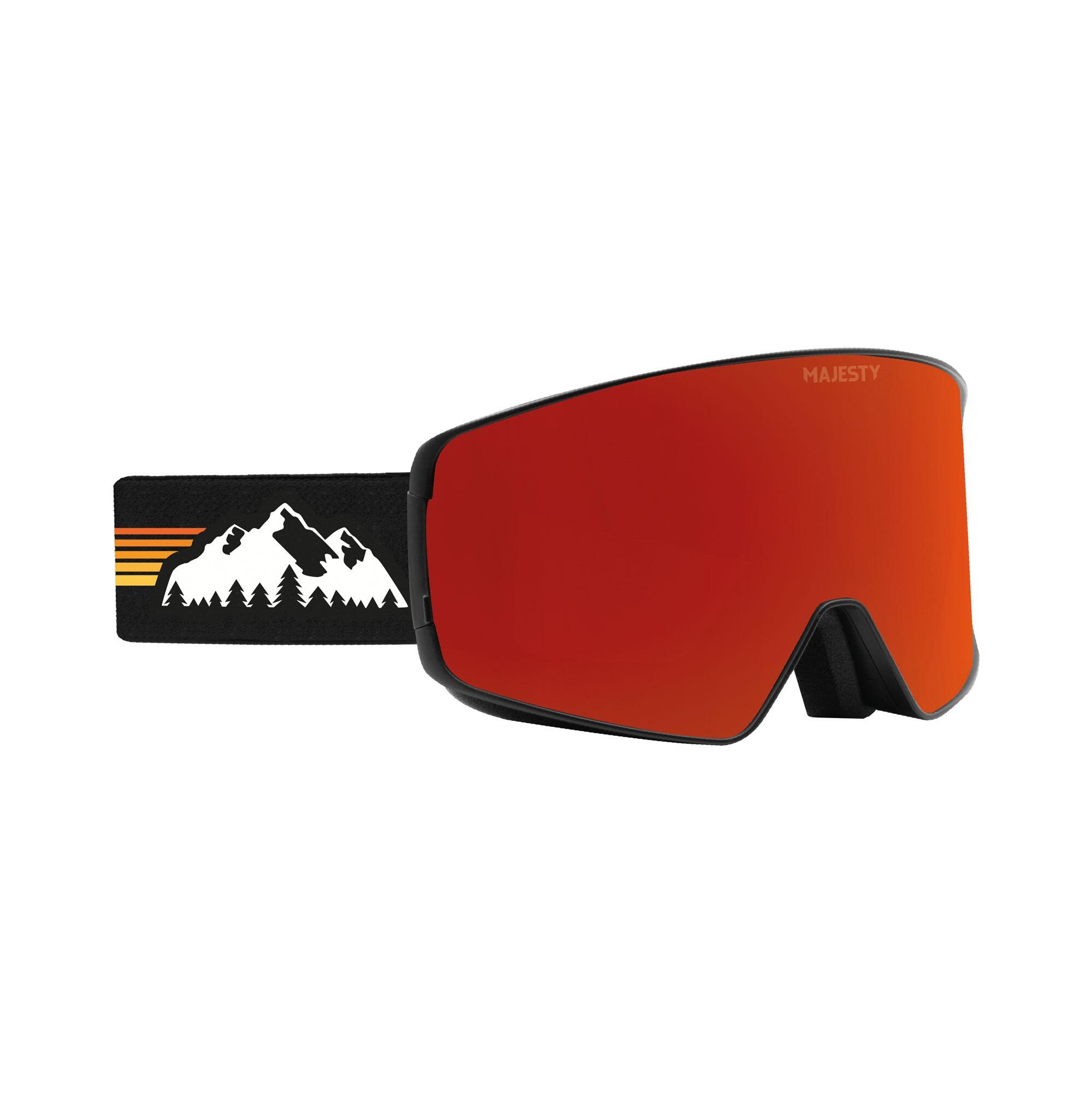 Gogle MAJESTY Transition Snow goggles black/black/Citrine + fire opal lens 3/7