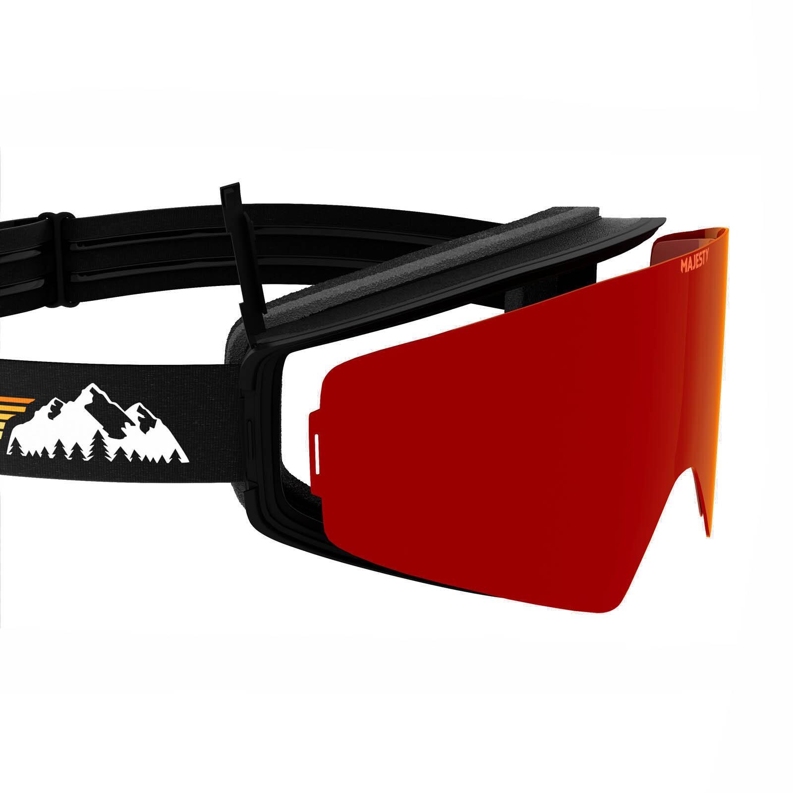 Gogle MAJESTY Transition Snow goggles black/black/Citrine + fire opal lens 4/7