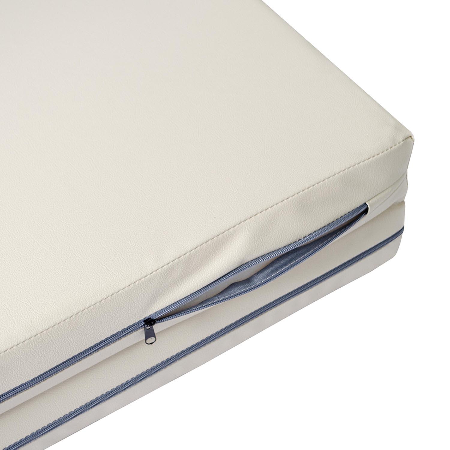 Gamma 100x100x8 zweiteilige Gymnastikmatratze mit Pfostenaussparungen beige 4/5