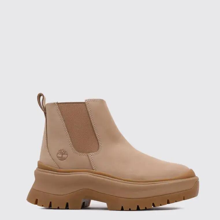 WOMEN'S boots MID CHELSEA BOOT BEIGE