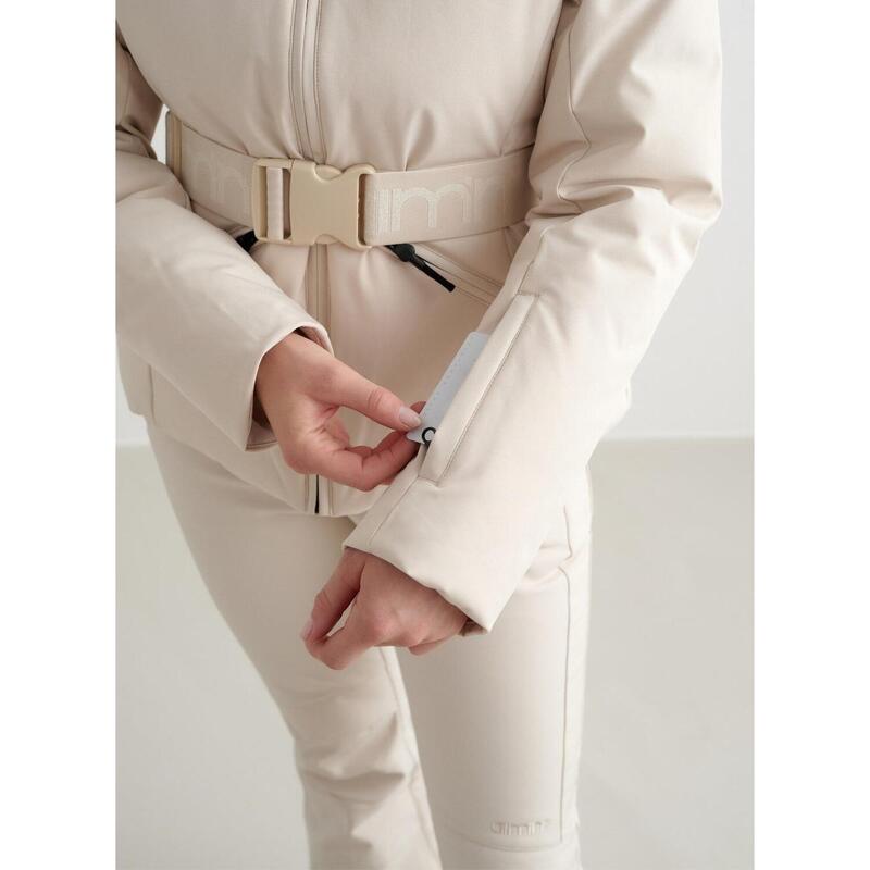 Veste de ski et de snowboard imperméable Verbier crème pour femme