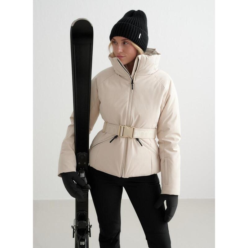 Veste de ski et de snowboard imperméable Verbier crème pour femme