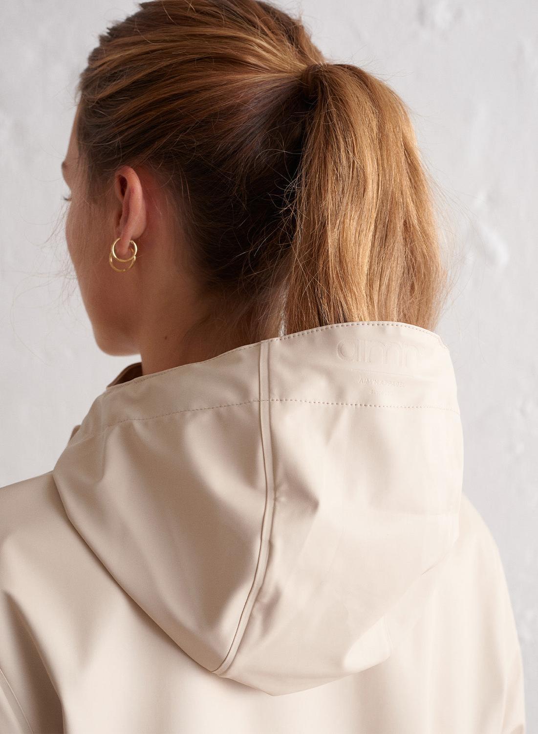 Damen Regenjacke Wasserdicht Creme 7/7