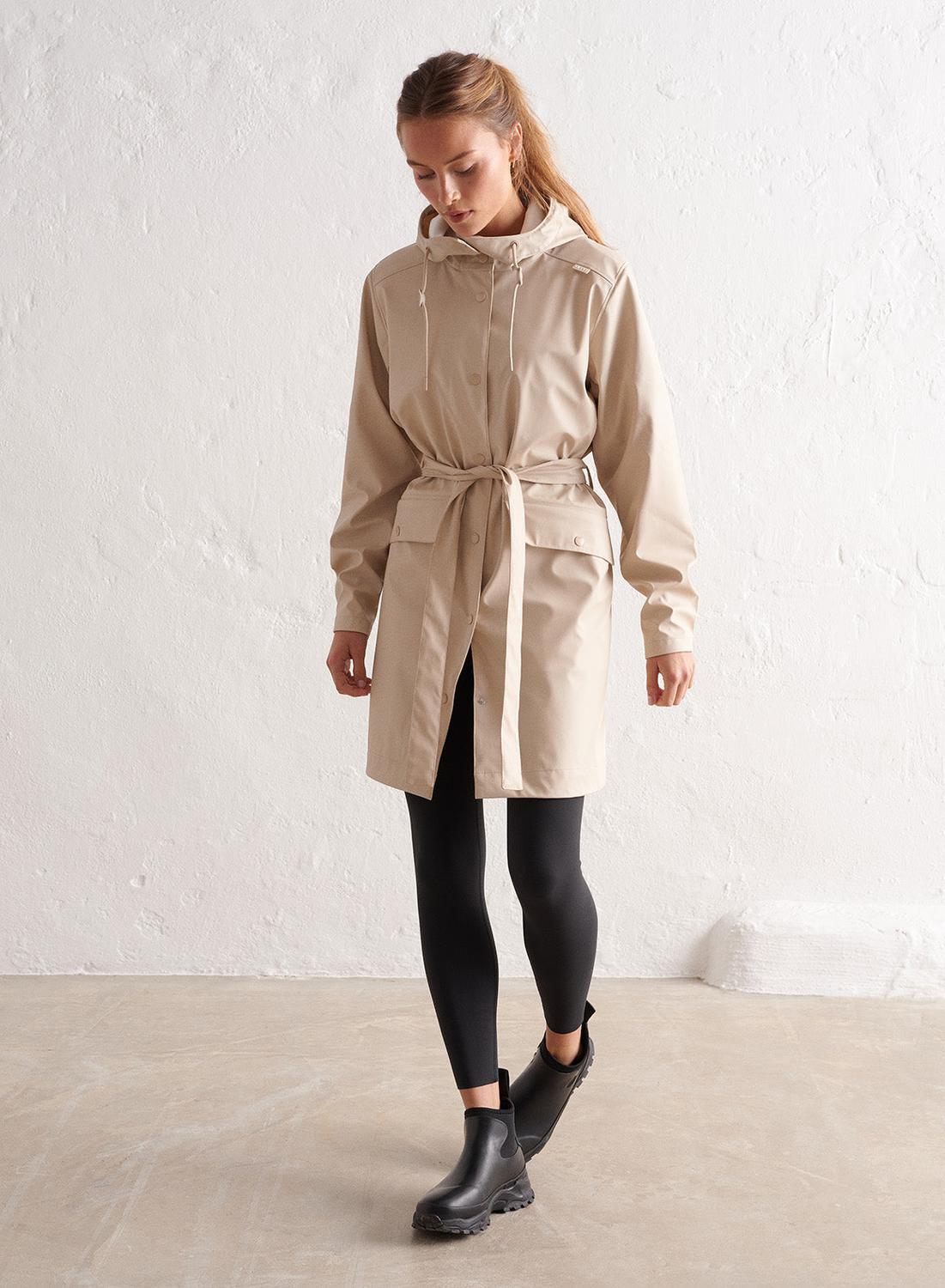 AIM'N Damen Regenjacke Wasserdicht Creme
