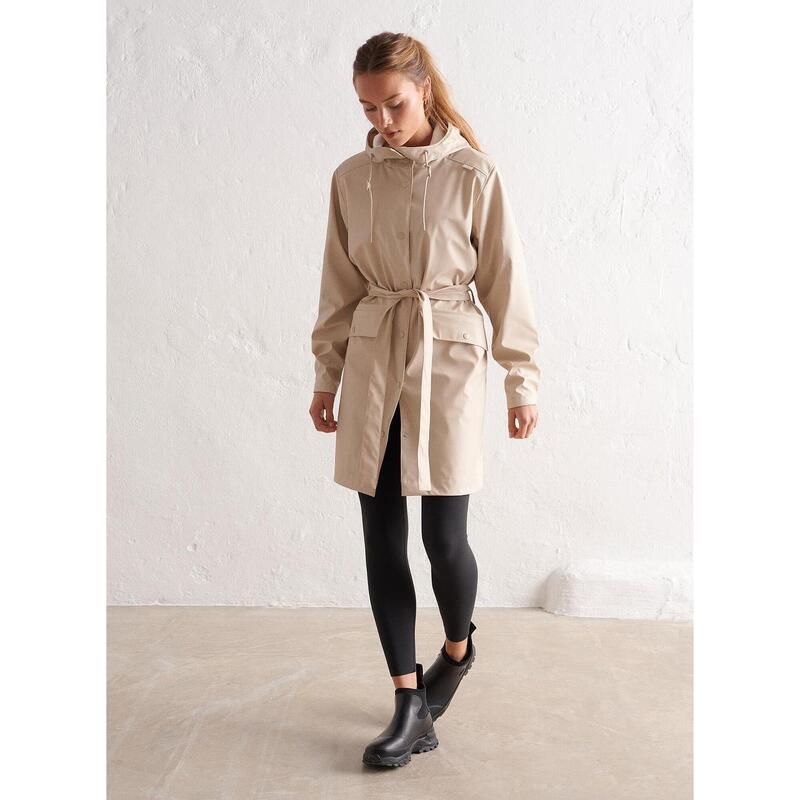 Veste de pluie imperméable pour femme Crème