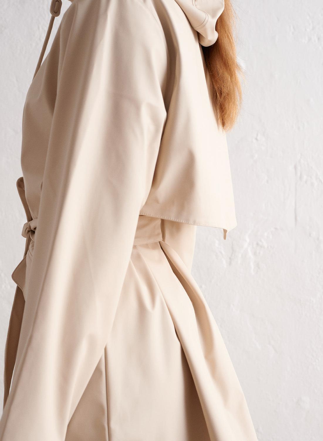 Damen Regenjacke Wasserdicht Creme 5/7