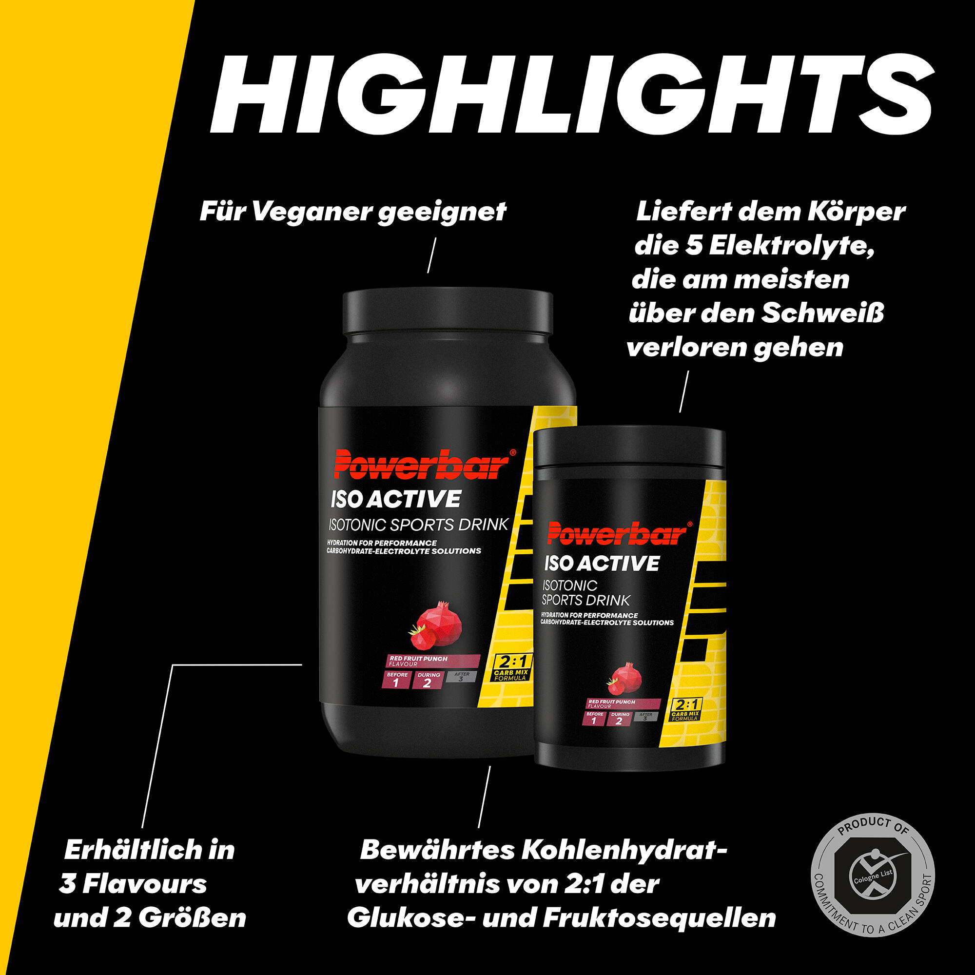 Isoactive Red Fruit 600g Isotonisches Sportgetränk 5 Elektrolyte Pulver 3/6