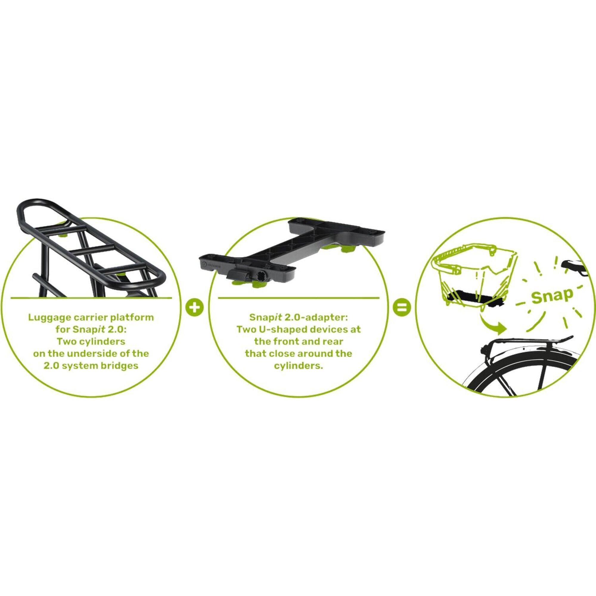 Porte-bagages Mixte Tubus Racktime Foldit 2.0 - Système Pratique Pour Vélos