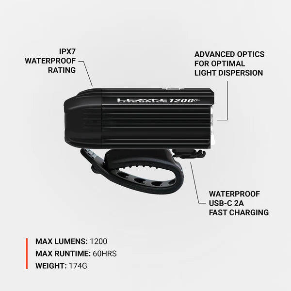 LEZYNE Light Lite Drive 1200+ Front - 1200 3/5