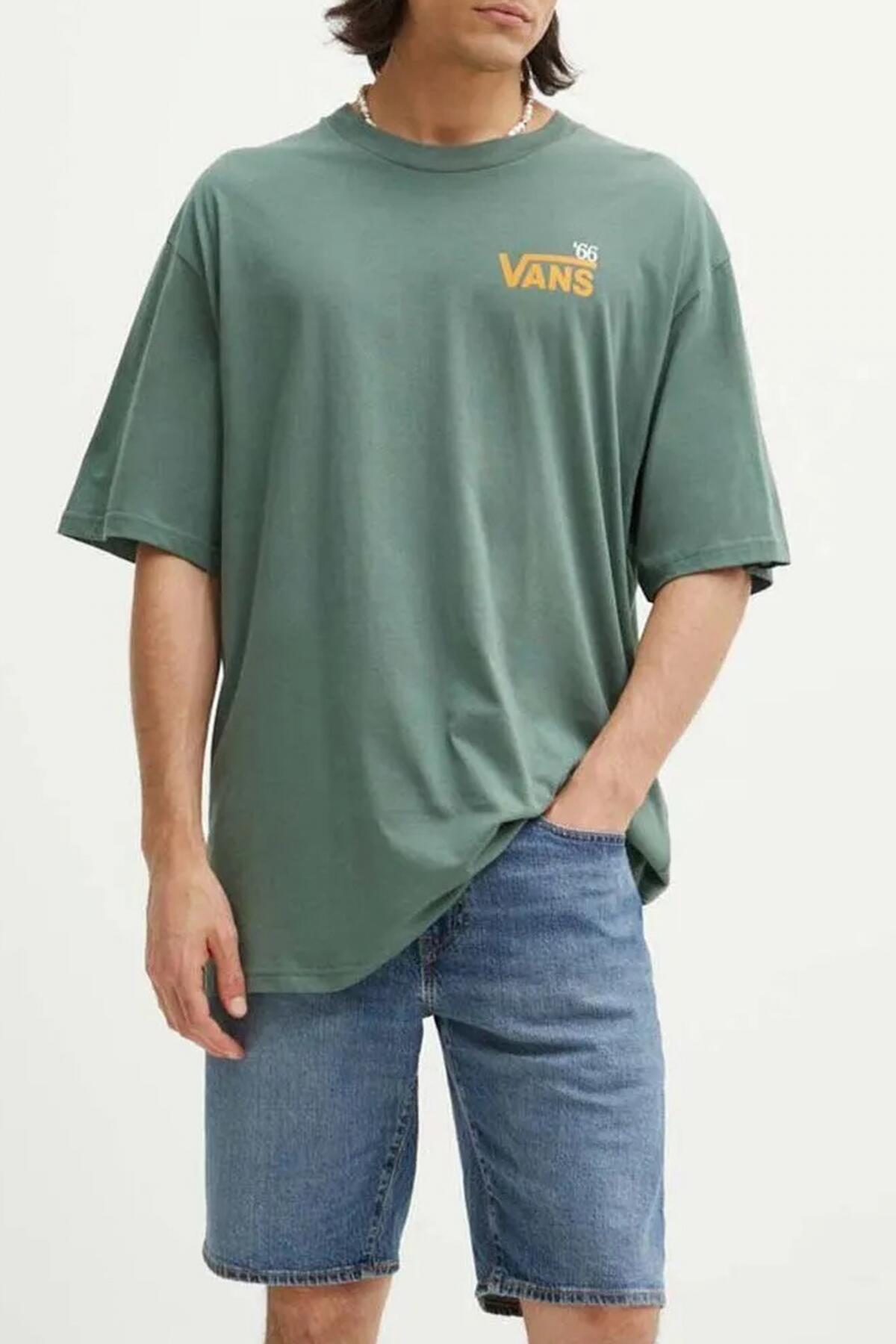 Camiseta Vans Modelo Posted Ss Cor Verde 4/5