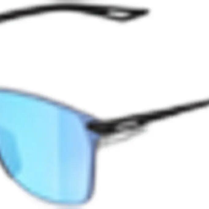 100% Legere Square Soft Tact Black / HiPER® Blue Mirror lenses