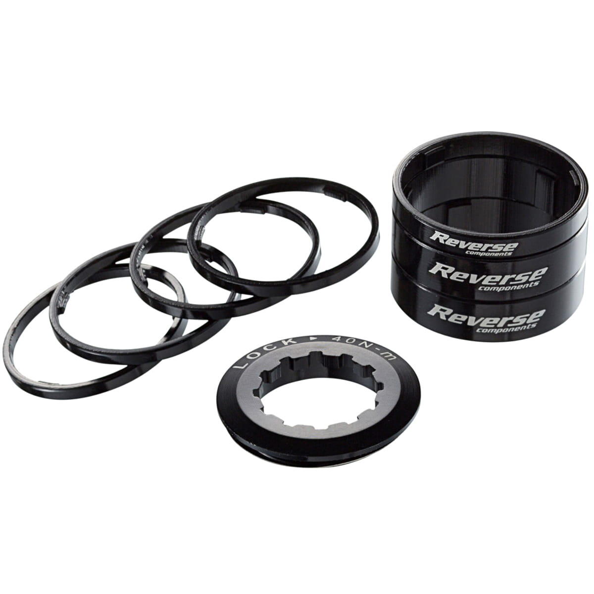 REVERSE Single Speed Spacer Kit - Schwarz