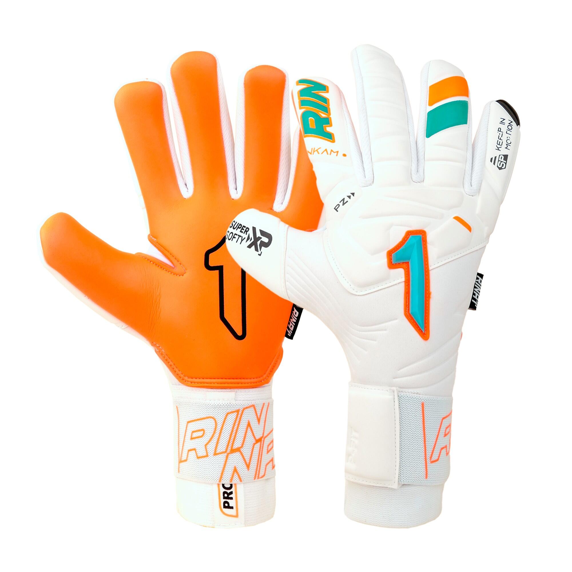 Rinat - Gants De Gardien De But Enfants Rinat Nkam Prime  White/green Aqua - Gants De Gardien - Blanc - 6 - Decathlon