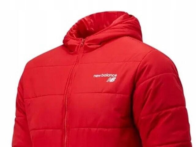 KURTKA męska NEW BALANCE z kapturem MJ13903TRE czerwona XXL 4/7