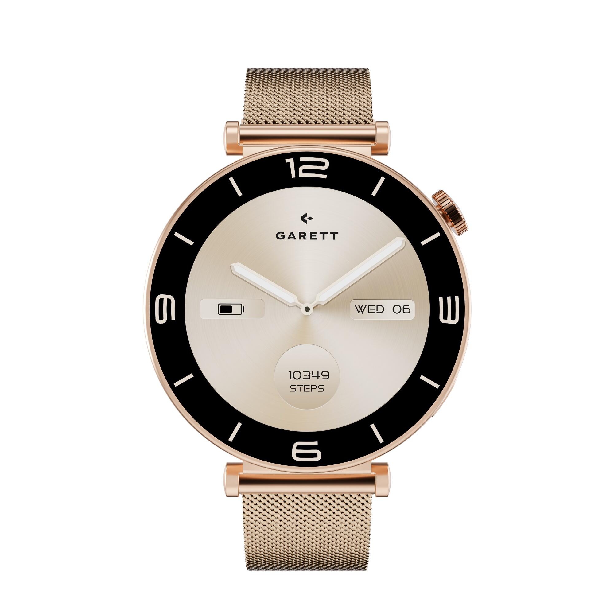 Smartwatch Garett Rose różowe złoto mesh 3/7