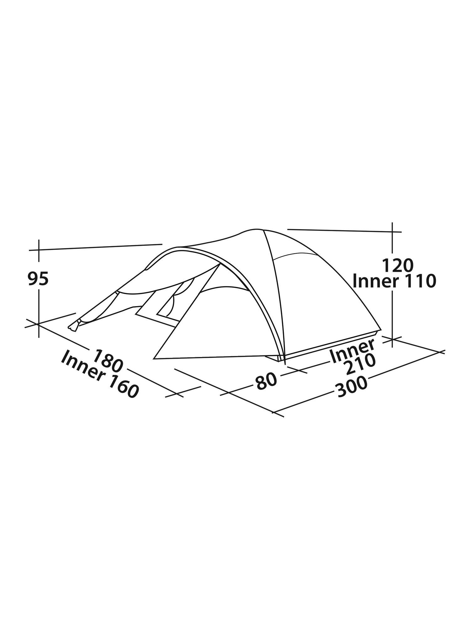 Tente de camping Easy Camp Quasar 300 Bleu 2/7