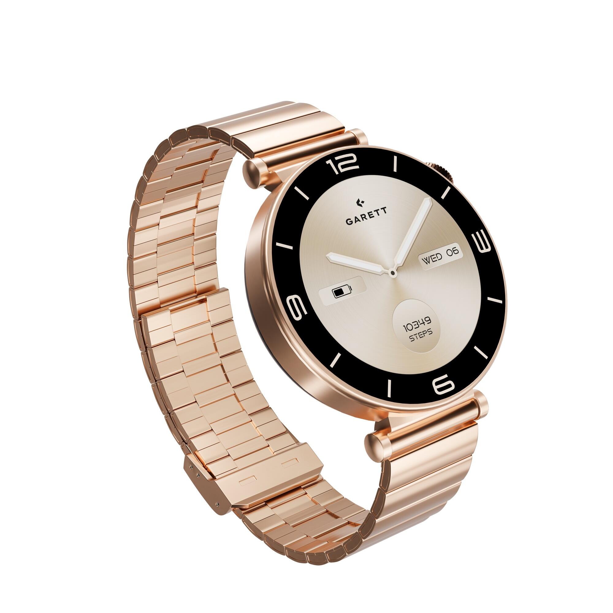 Smartwatch Garett Rose różowe złoto stalowy 2/7