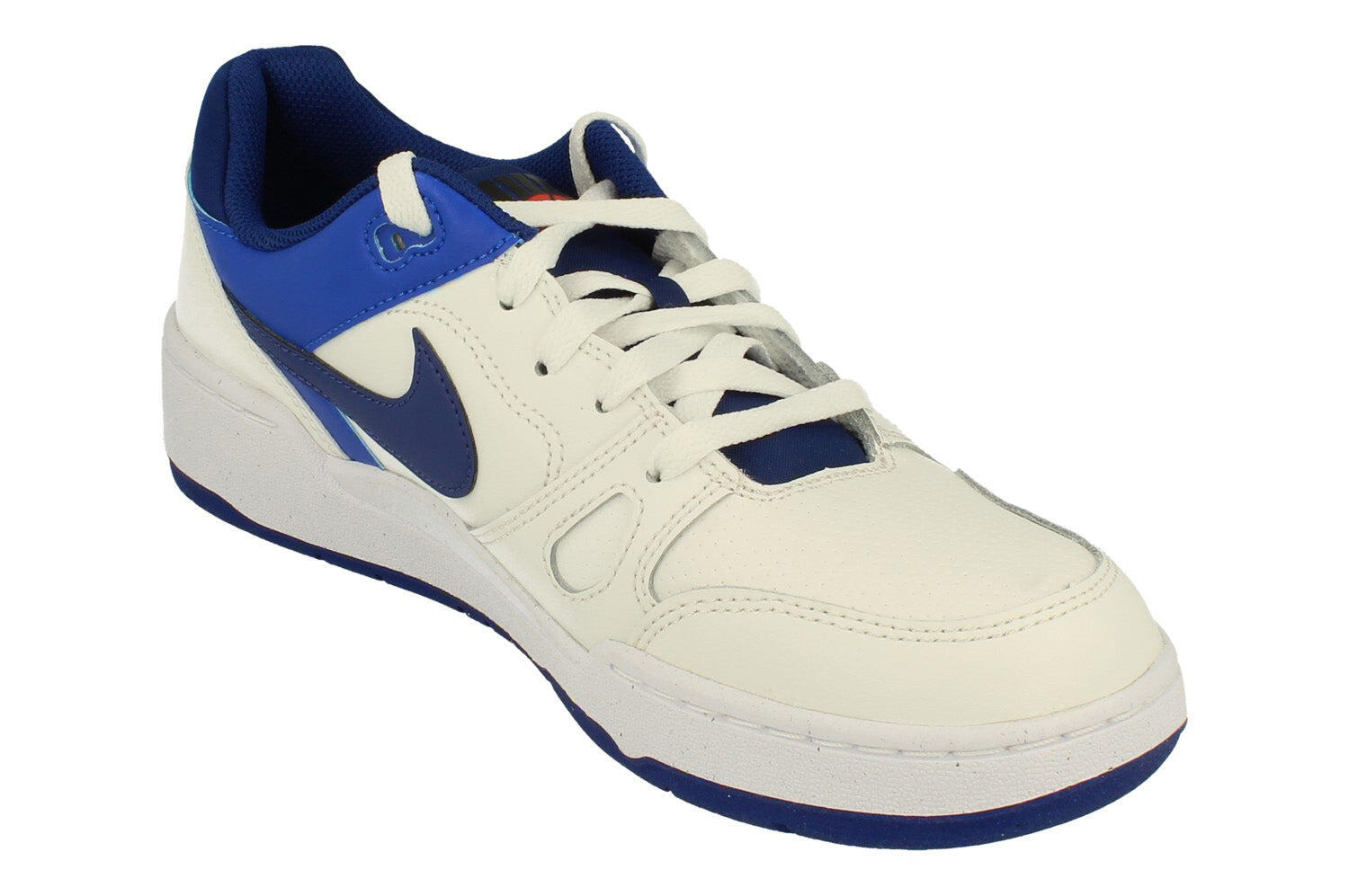 Heren Full Force Leather Lage Sportschoenen (Royaal Blauw) 4/5