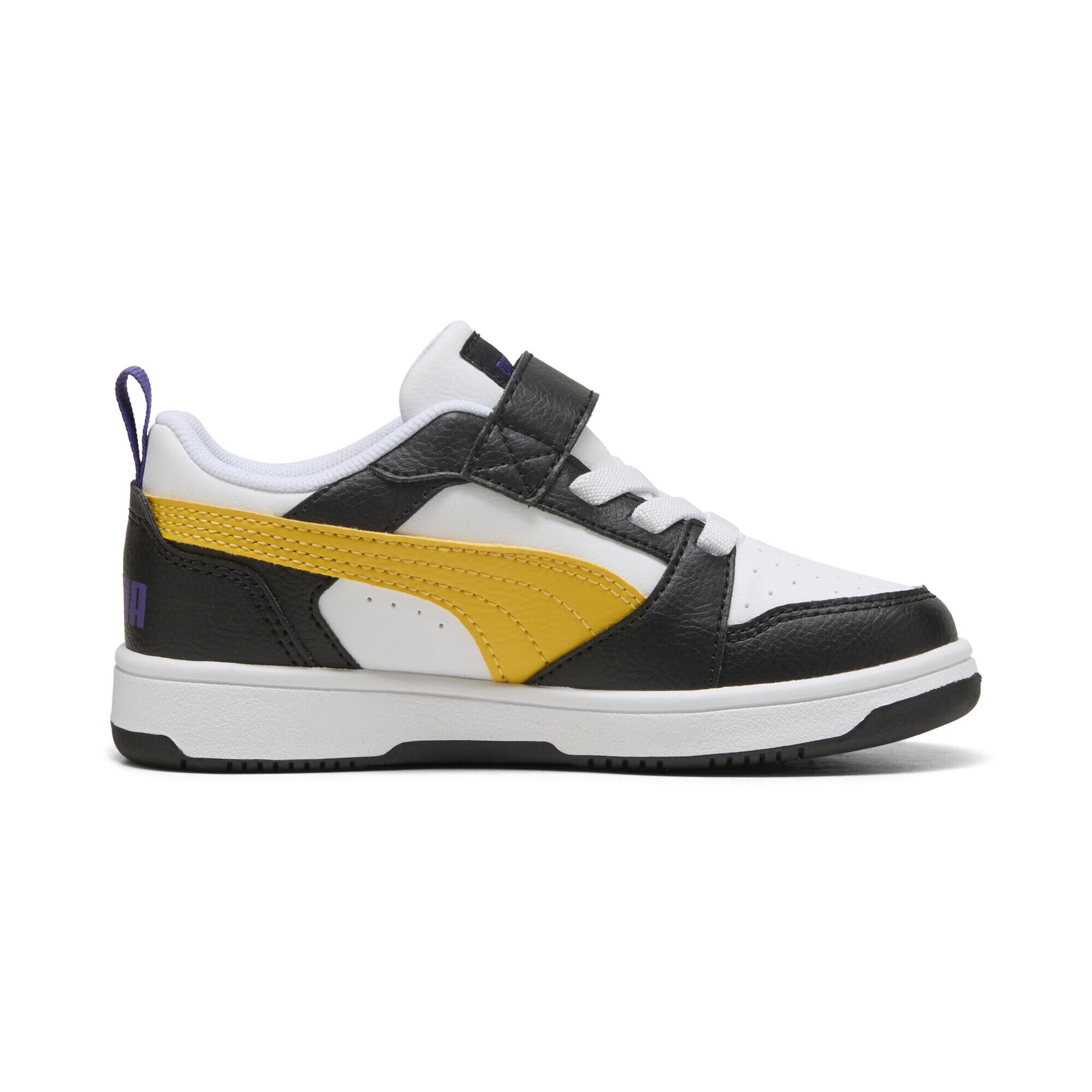 PUMA Rebound V6 Lo Sneakers Kinder PUMA Black Yellow Sizzle White 5/15