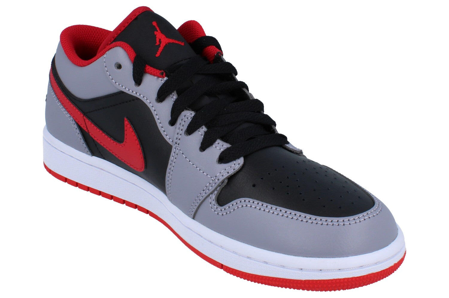 Jordan 1 Low Black Light Smoke Grey Gym Red 4/6