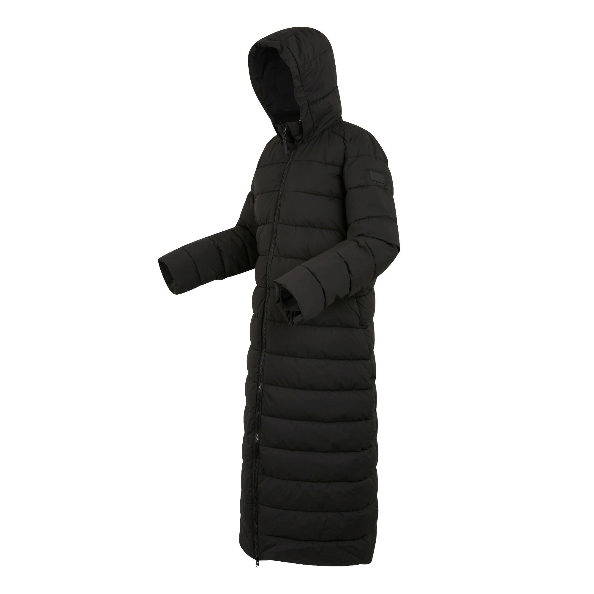 Womens/Ladies Elender Baffled Hooded Jacket (Black) 3/4