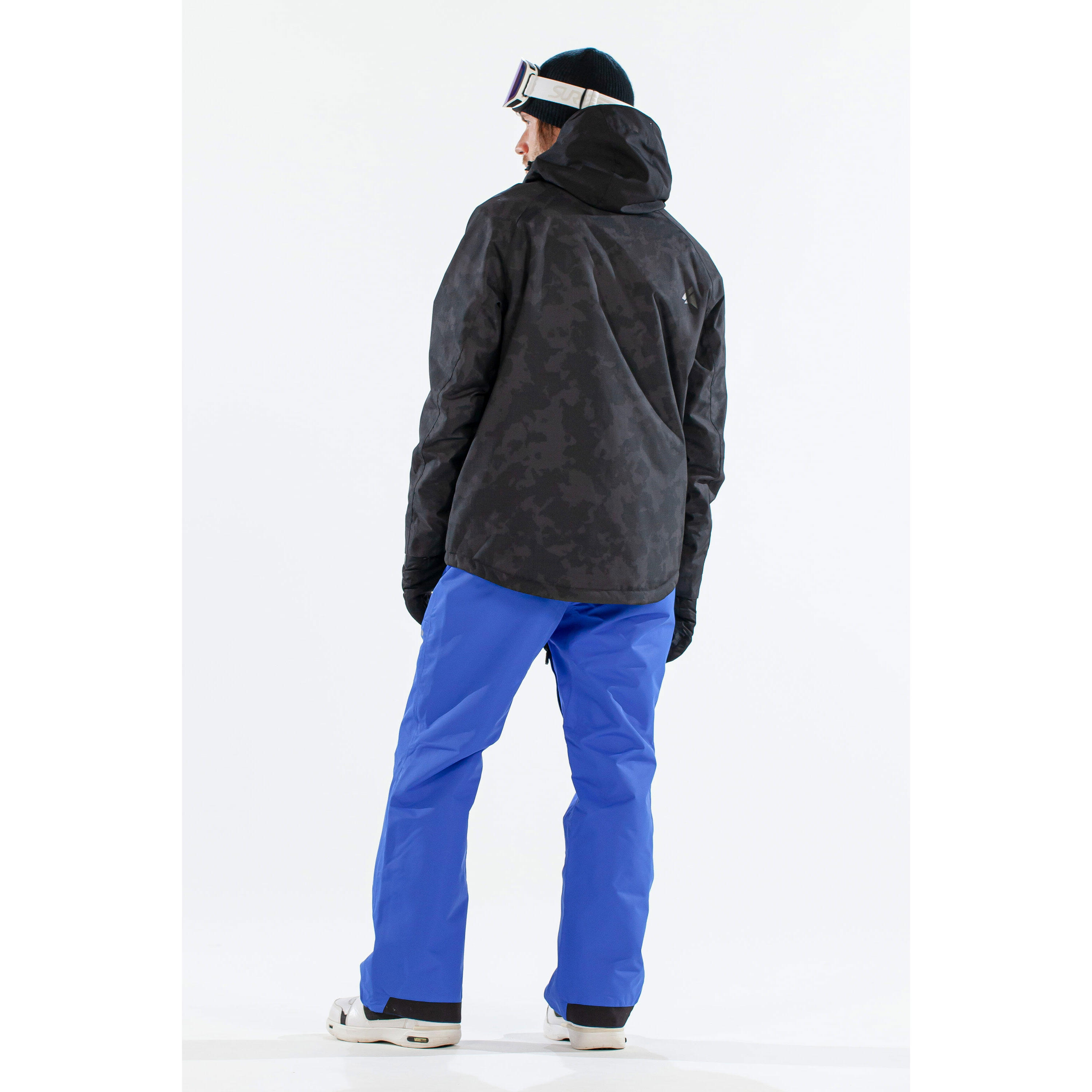 Kurtka Snowboardowa Męska SURFANIC STX 10.000 Orion – BlackMap – Wodoodporna 3/7
