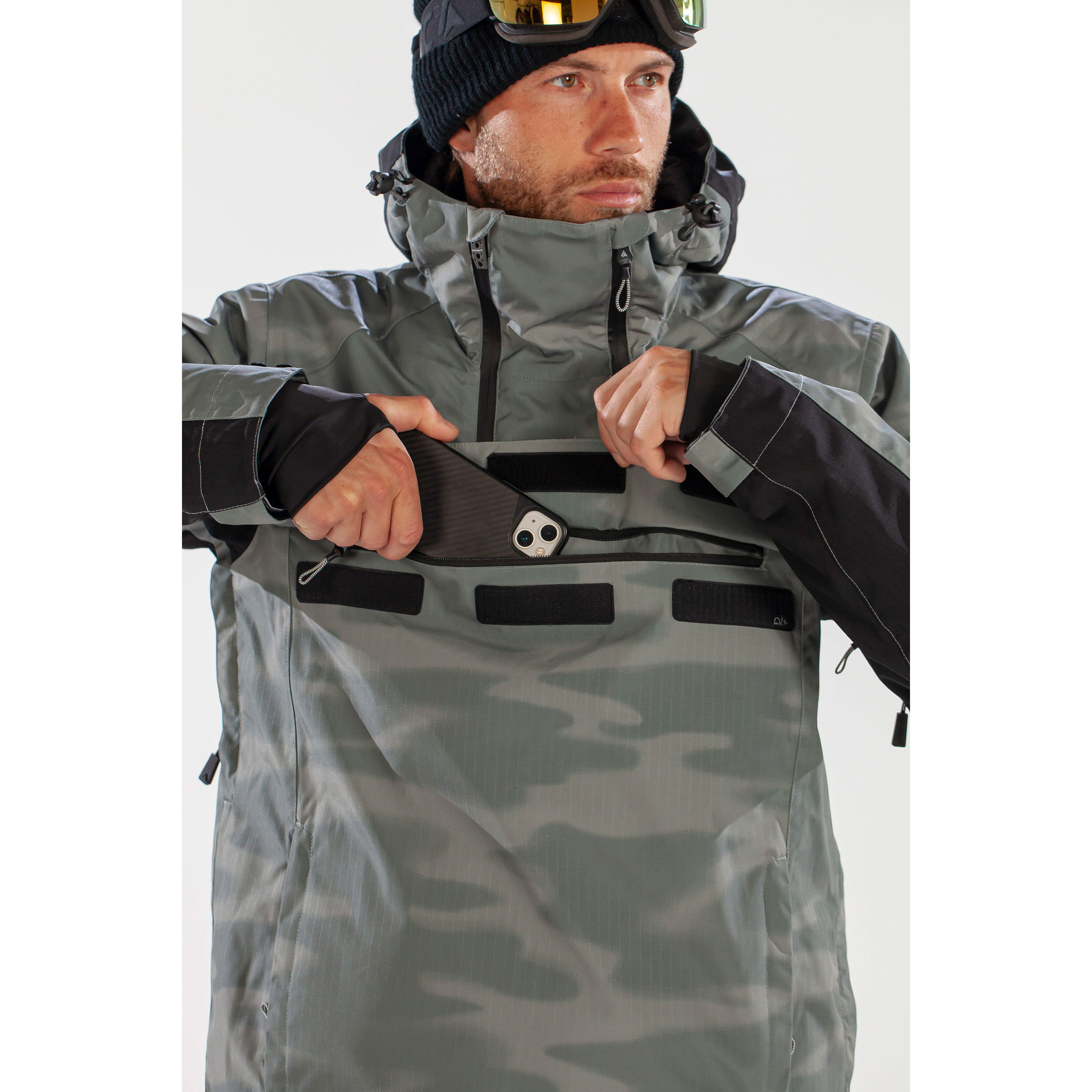 Whiteroom Blurred Camo Ski Jacket Khaki 5/7