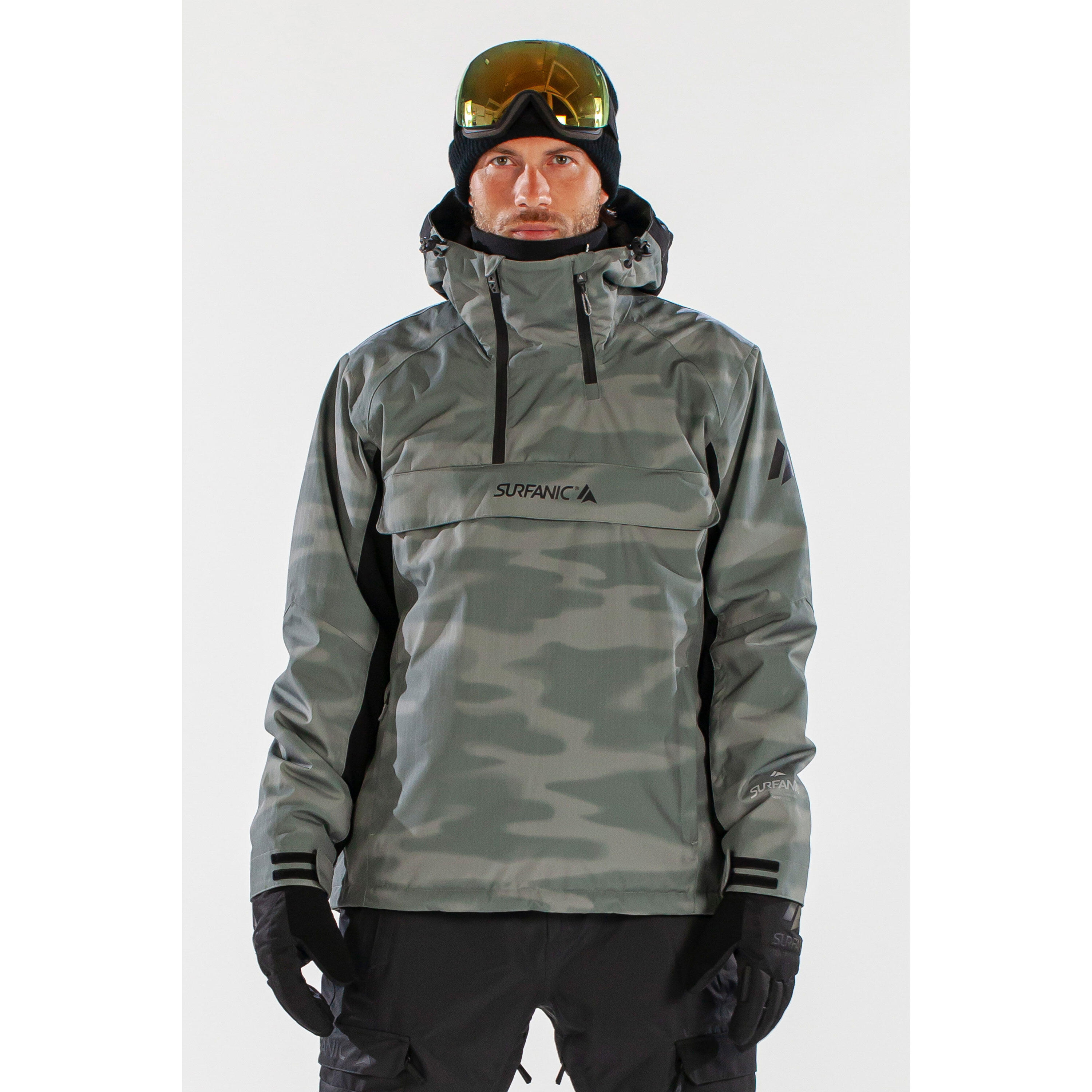 SURFANIC Whiteroom Blurred Camo Ski Jacket Khaki