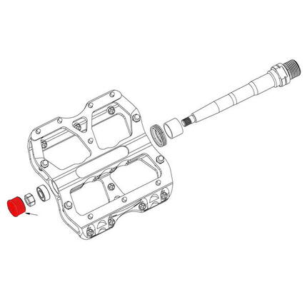 Reverse-Achs-Endkappen für Escape-Pedal, schwarz