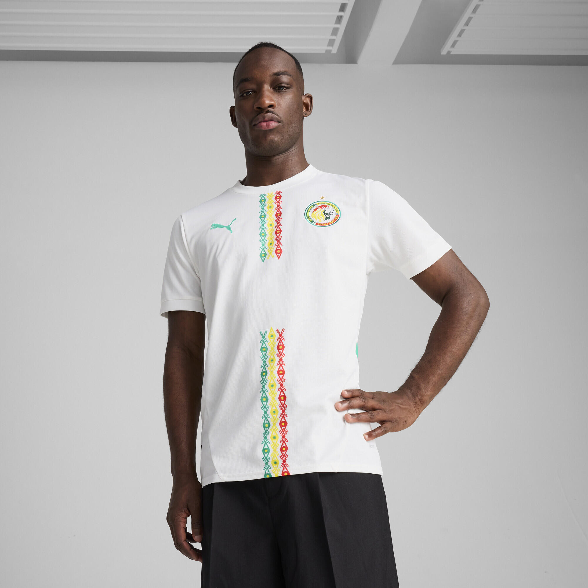 Maglia gara Home Senegal 2025 da uomo PUMA White Sport Green 2/7