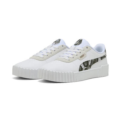 Zapatillas Carina 3.0 Snake Chic Mujer PUMA White Vapor Gray Aged Silver