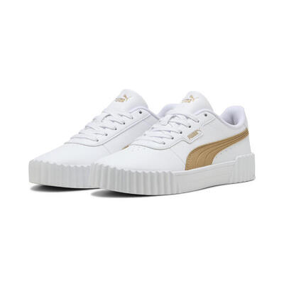 Zapatillas Carina 3.0 Aqua Metallics Mujer PUMA White Light Sand Gold Beige