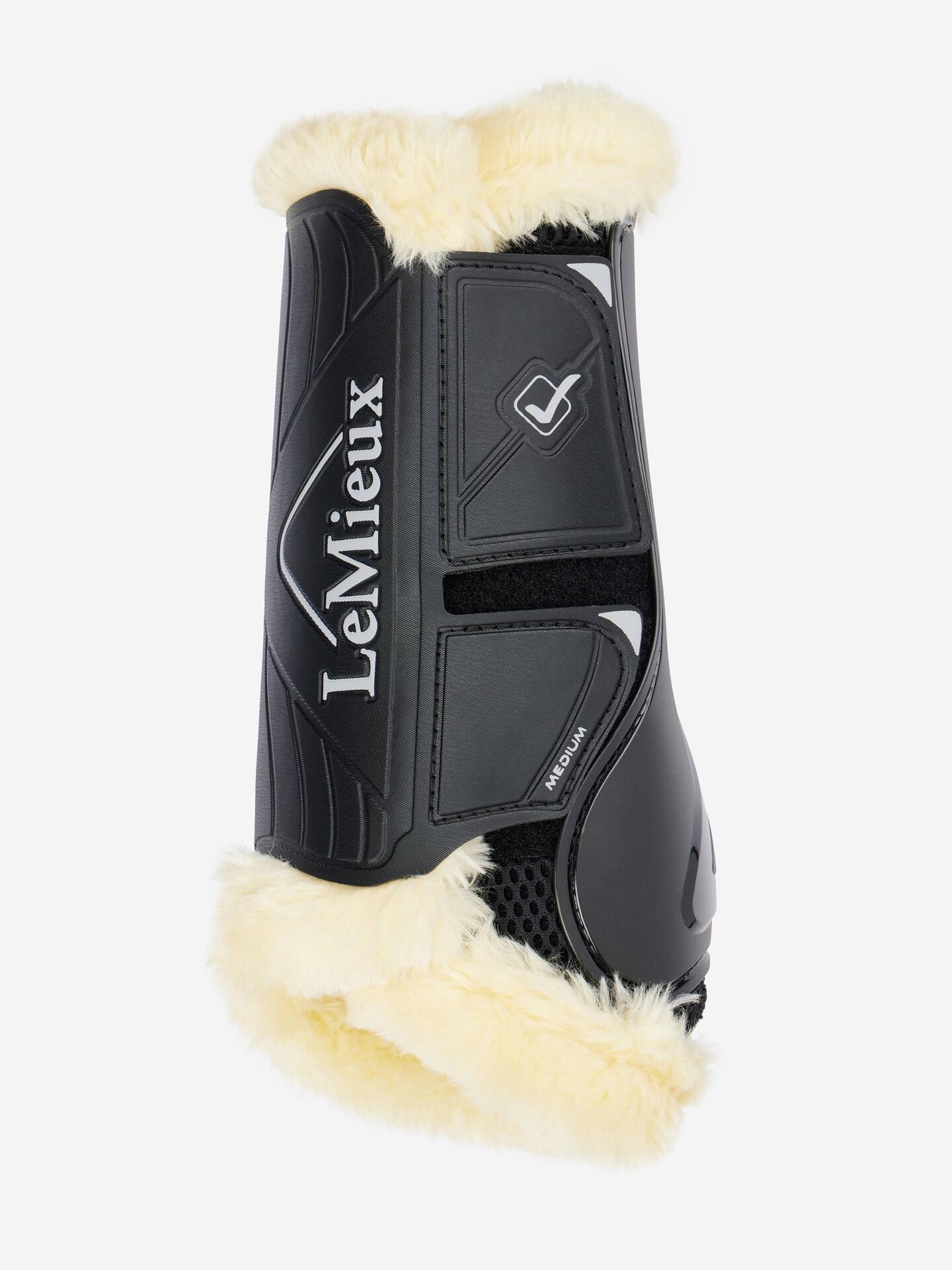 LEMIEUX Lemieux Motionflex Dressuur Peesbeschermers Met Faux Fur Zwart