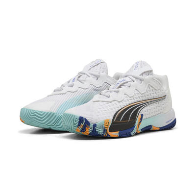 Scarpe da padel NOVA ELITE per adulti PUMA White Black Vivid Blue Heat Fire