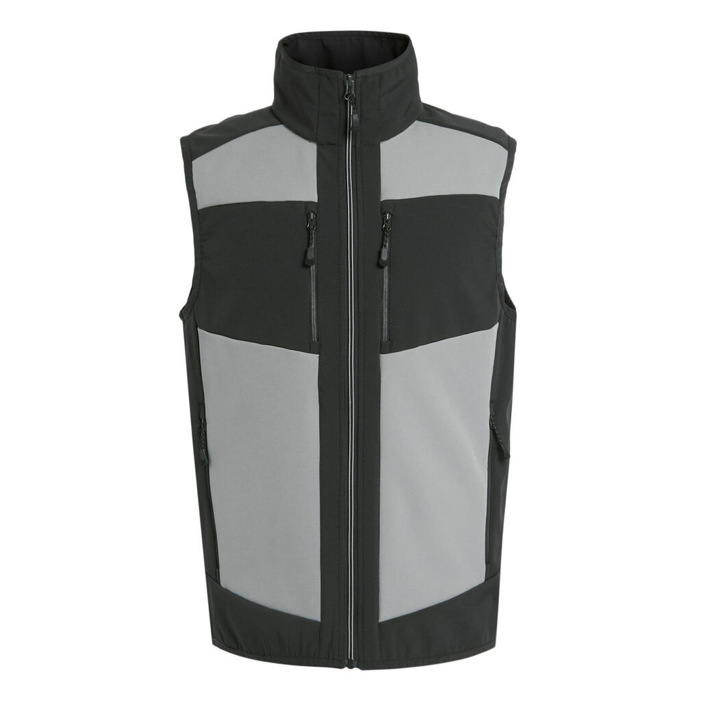 Mens Colour Block Softshell Body Warmer (Mineral Grey/Ash)
